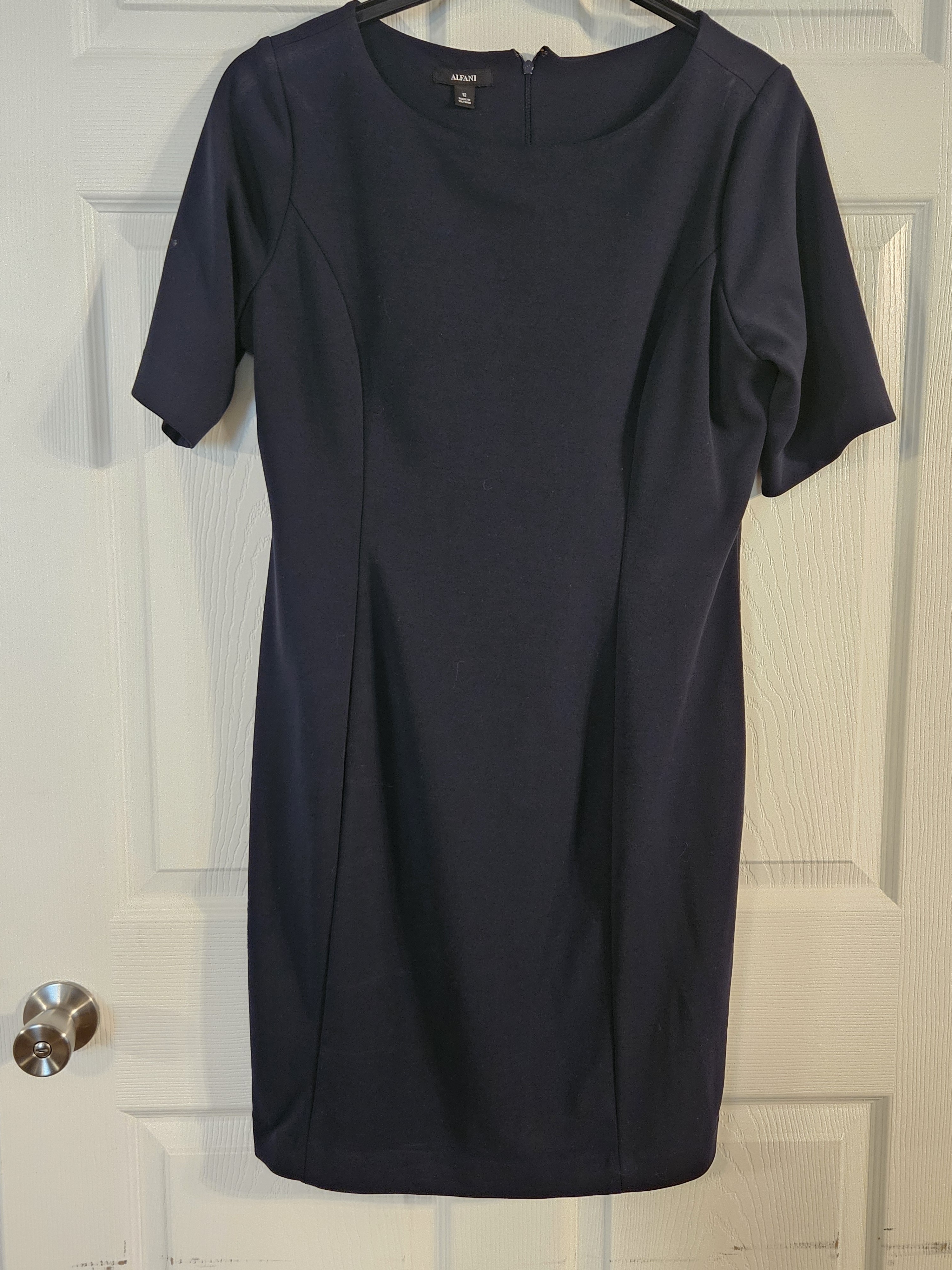 Alfani Navy Fitted Mini Sheath Dress